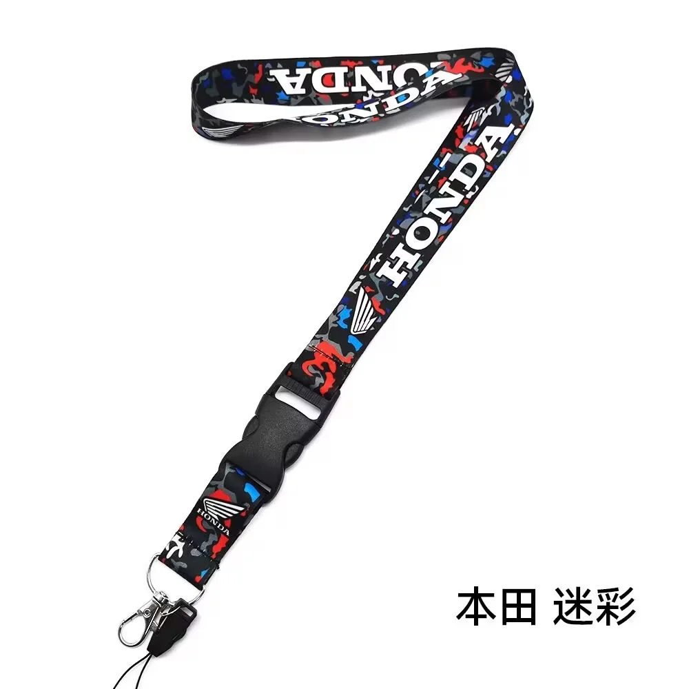 Cordão de motocicleta para honda cb400 cb650 fcbf cbr25orr crf sh3o0 nc75o, pescoço de nylon, cartão de trabalho, corda suspensa, chaveiro