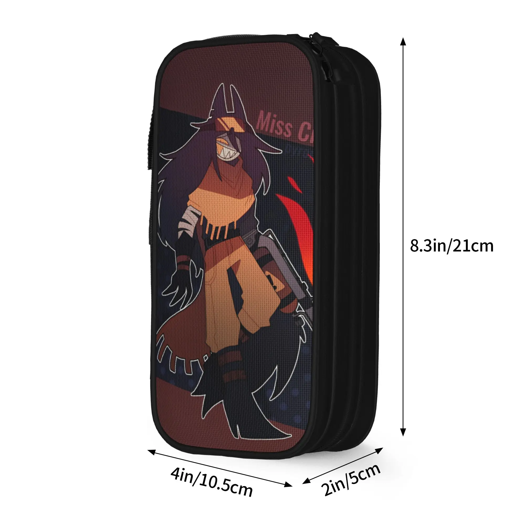 Miss Circle Fire Pencil Cases Classic  Fundamental Paper Education Pen Box Bag Student Large Storage Cosmetic Pencil Pouch