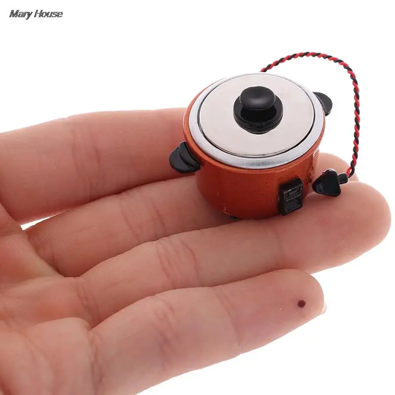 1:12 Dollhouse Miniature Rice Cooker Mini Appliances Decoration For Doll House Electric Rice Cooker Kitchen Accessories