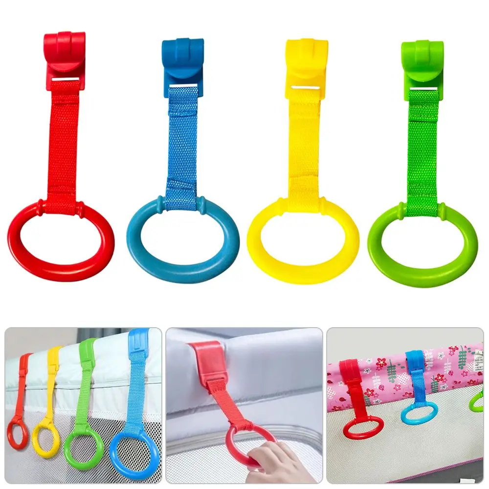 1/4pcs Zugring für Laufs tall Babybett Haken allgemeine Verwendung Haken Babys pielzeug Anhänger Bett ringe Haken hängen Ring helfen Baby stehen