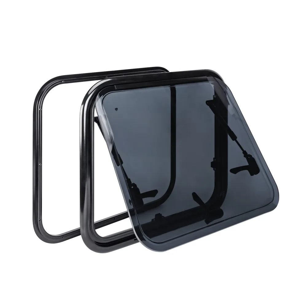 E-mark/ DOT Listed 600*450mm Caravan Rv  Camper Van Windows Double Glaze Aluminum Alloy with Pleated Blind Fly Screen