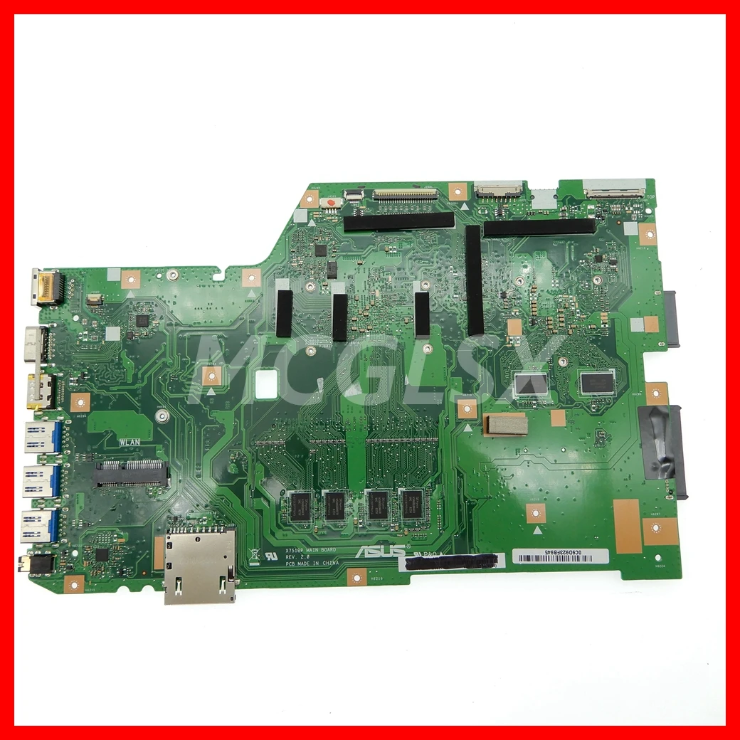 X751BP Mainboard For Asus X751B X751BP F751B R752B K751B A751B Laptop Motherboard with E2 A6 A9  CPU 4GB/8GB-RAM V2G-GPU