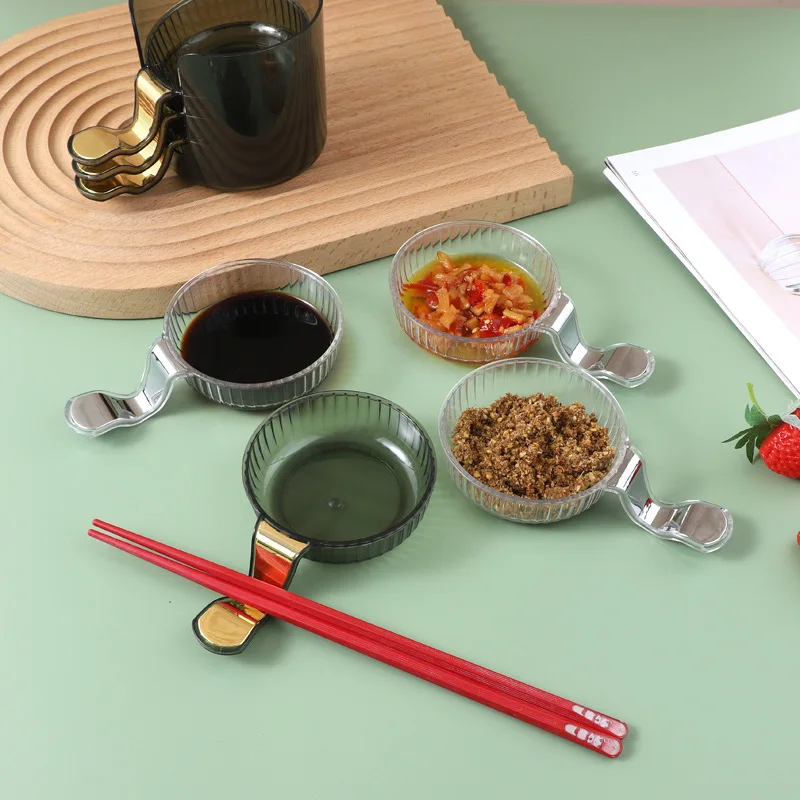 Creative Chopstick Holder Dipping Seasoning Plate Hot Pot Barbecue  Vinegar Pickled Vegetable Plate Bone Spatter Plate