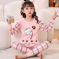 Girls Pajamas Sets 2 to 3 4 5 6 7 8 9 10 11 12 13 14 Years Cotton 100 Toddler Kids Pijamas Long Sleeve Cute Pyjama Pink Cat Pjs