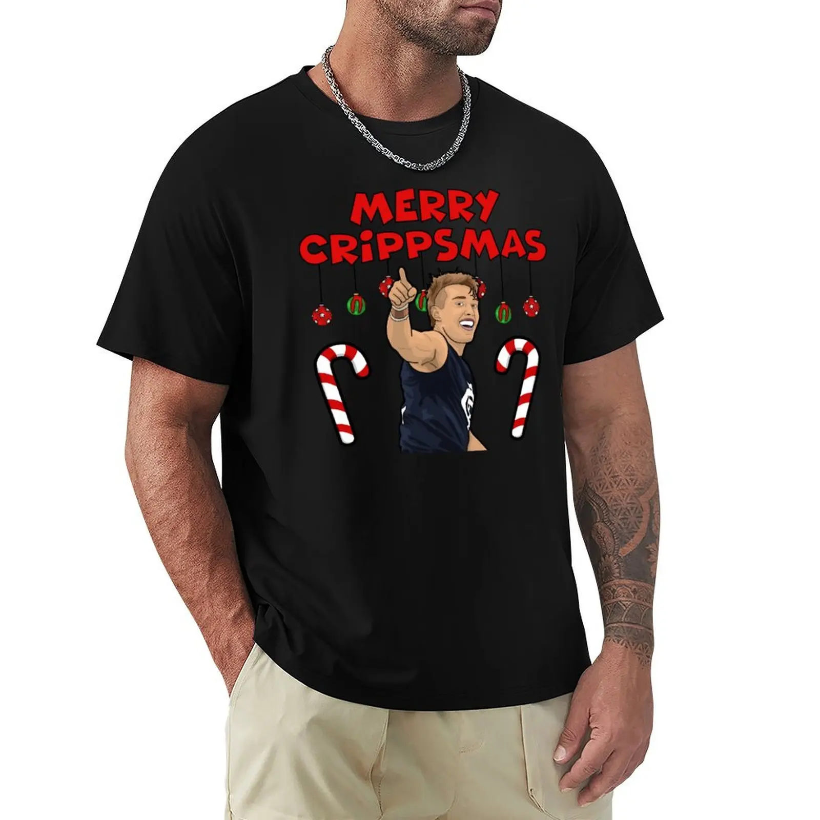 Merry Crippsmas T-Shirt Breathable Mesh Panel T-Shirt