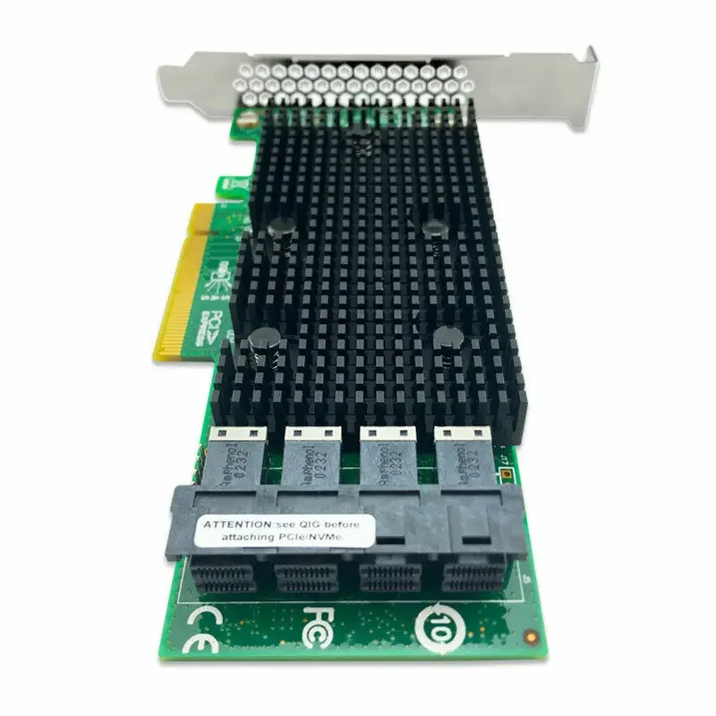 Imagem -04 - Controlador Sata Sas Hba Lsi 9400 16i 12 Gbps Pcie 16 Port Suporte Nvme Hdd