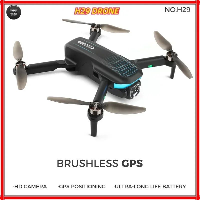 

H29 GPS drone professionnel HD camera Brushless Obstacle Avoidance Aerial Camera One Click Return Remote Control Dron Toys 300M