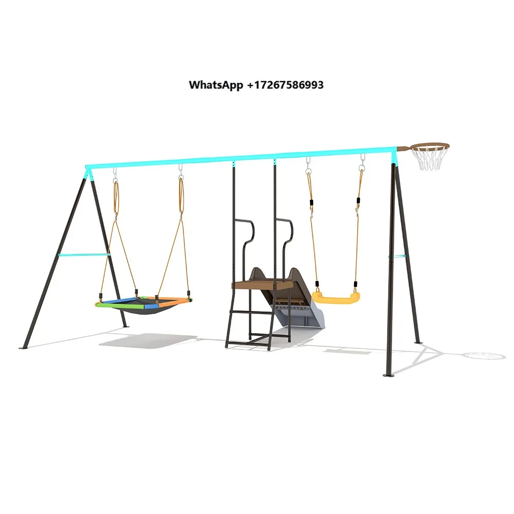 Kindergarten Outdoor Playground Baby Swing Set Outdoor Metal Swing Kids Playground Equipment Garden Swing for Children