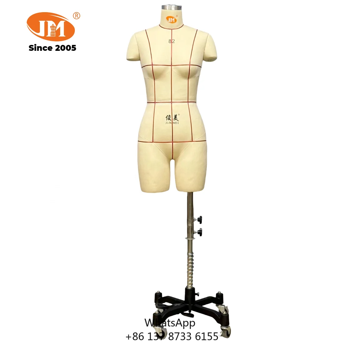 

Dressmakers Female Headless Upper-Body Fiberglass Sewing Mannequin Dress Form With Adjustable Stand Size CN 82 Tailor