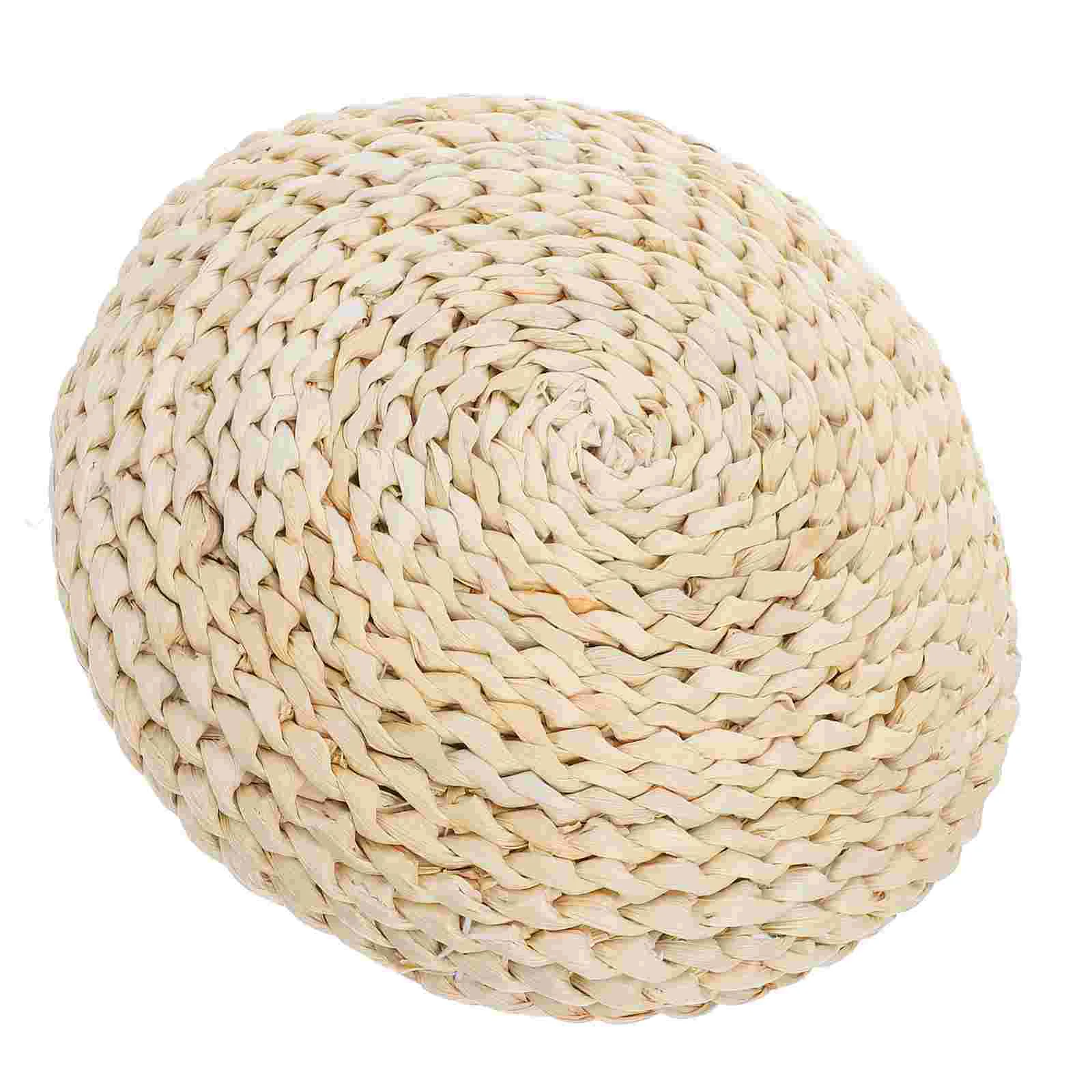 

Yoga Meditating Cushion Straw Weaving Round Weave Worship Floor Mats Seat Bedding