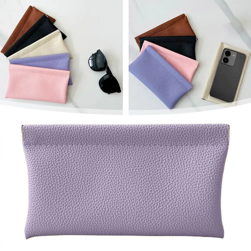 Draagbare Brillentas Waterdicht Brillenzakje Pu Lederen Zonnebrillendoos 1Pc Brillenkoker Brillen Beschermhoes Opbergtas