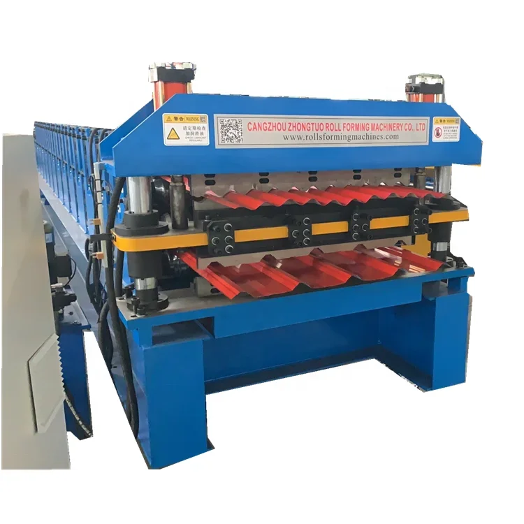 Metal Double Layer Roll Forming Machine Corrugated Sheet Rolling Machine Ibr Roof Sheet Roof Tile Making Machine