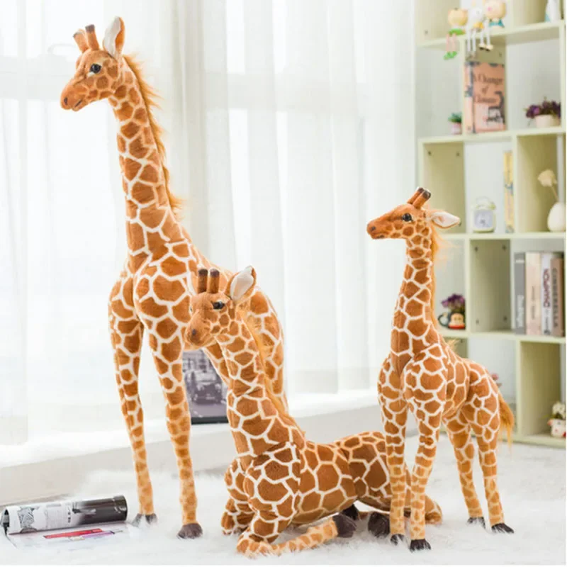 30-80cm Simulation Giraffe Plus Toys Stuffed Animal Dolls Children's Christmas Gift Giraffe Birthday Room Decor Doll Kids Gifts