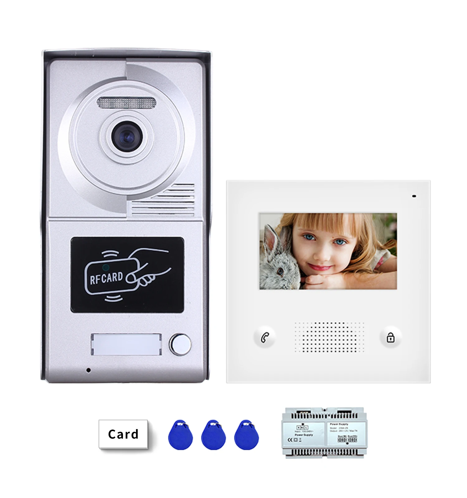 

Home Video Door Phone Doorbell Camera 1080P for 1/2 /4 /6/ 8 Units 4.3" Monitor Video Intercom Doorbell Door Phone