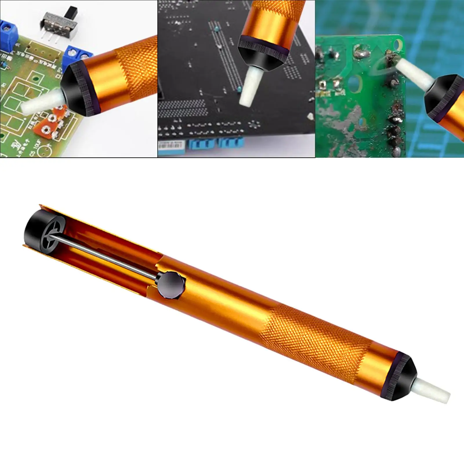 Desoldering Vacuum Pump Solder Removal Tool 7 Inch Anti Slip Handle Removable