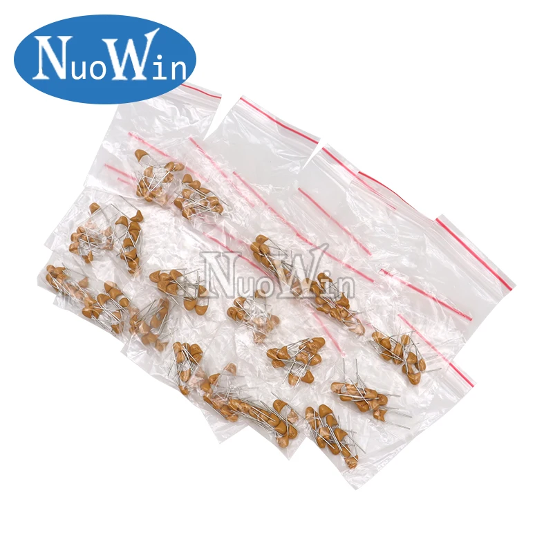 180PCS Monolithic Ceramic Capacitor Kit 18values*10pcs 20PF-1UF 50V Capacitance Assorted DIY Set