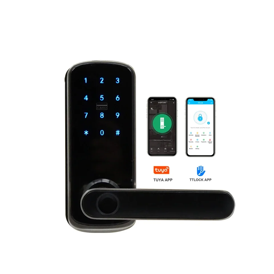 

Wholesale Factory Price Fechadura Eletronic Digital Smart Door Lock with Fingerprint TTlock Tuya WiFi App