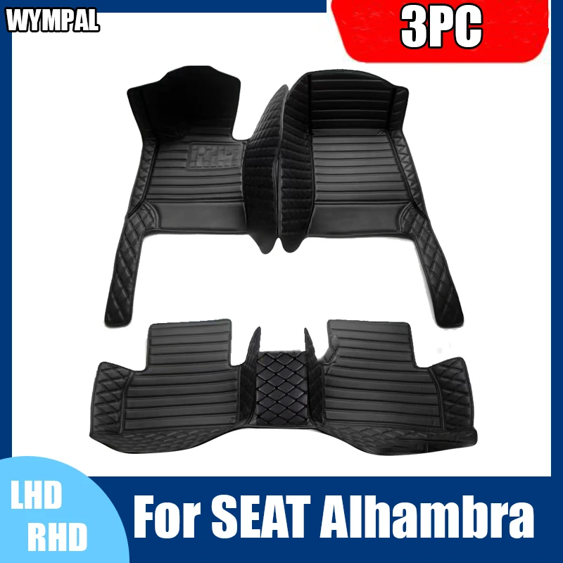 Car Mats For SEAT Alhambra MK2 7N VW VW Sharan 2011~2020 Pad Carpets Set Leather Mat Auto Floor Rugs Car Accessories