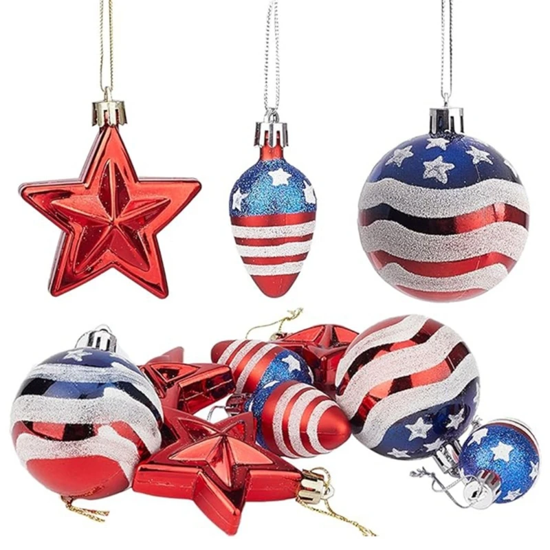 Festival Hanging Decoration Independence Day Hanging Ornament Patriotic Celebration Props Hanging Giftbox 4th July Decors