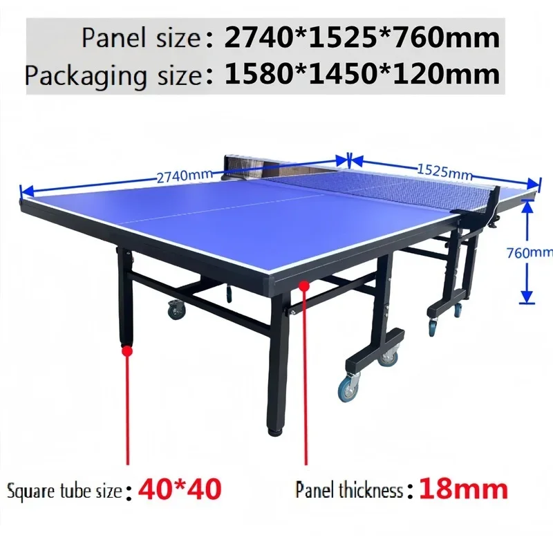 Hot Selling Factory Direct Sales New Design High Quality Products Family Use Table-Tennis Table With Wheels