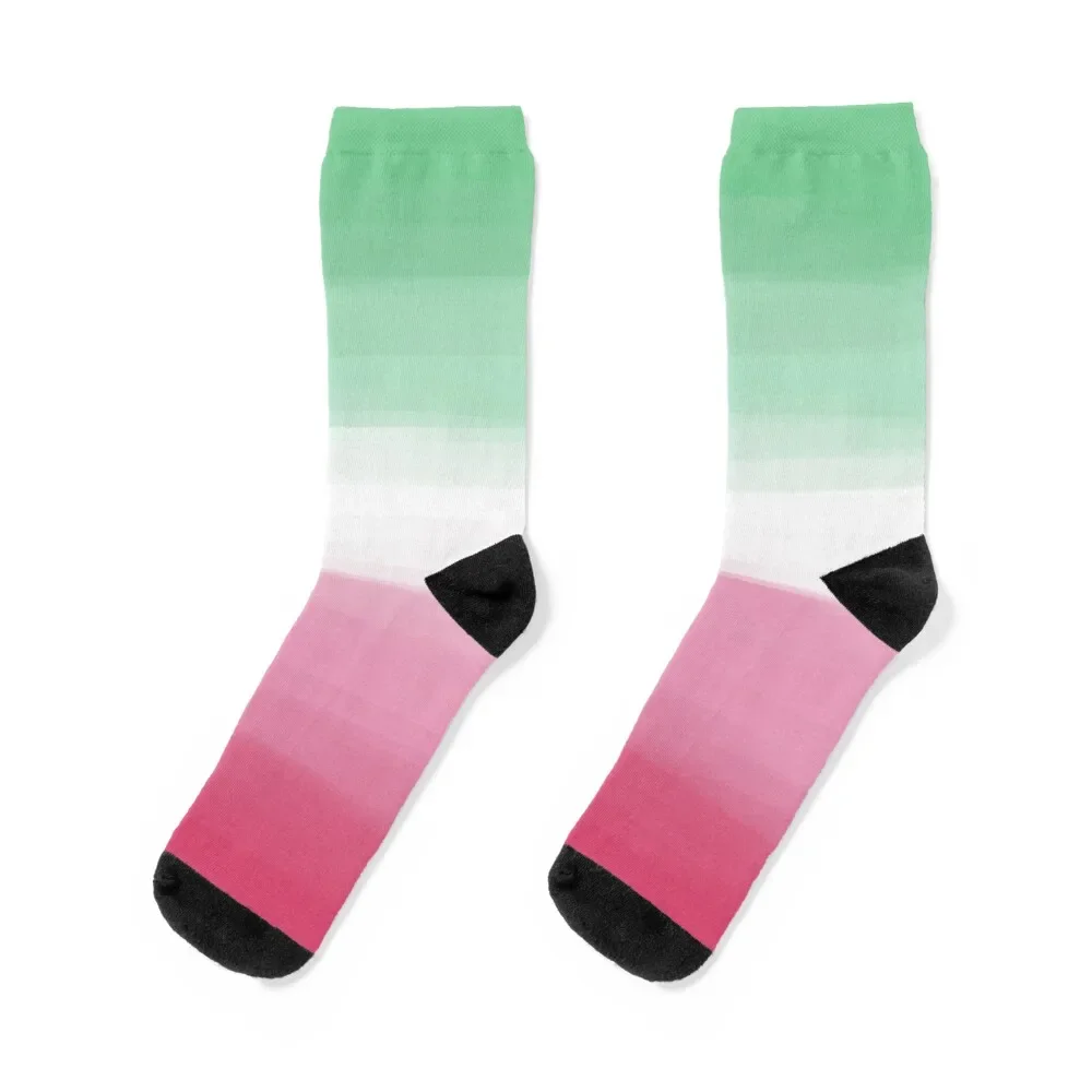 

Abrosexual Pride Socks Antiskid soccer Novelties bright garter Socks Man Women's