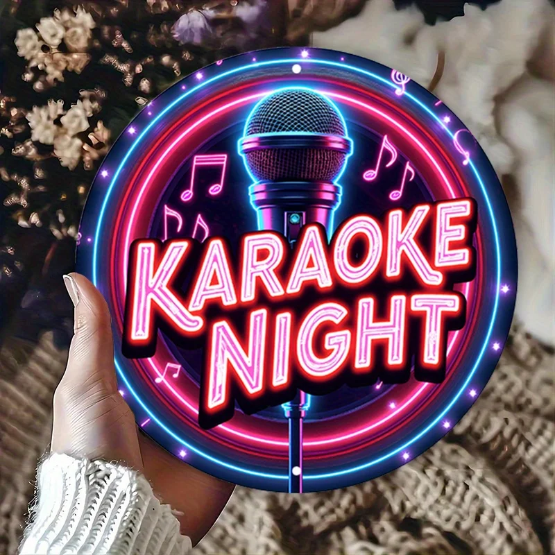 2D LEDネオンサイン カラオケナイト マイク 音符 US - Musical Instrument Sign のレビューと価格