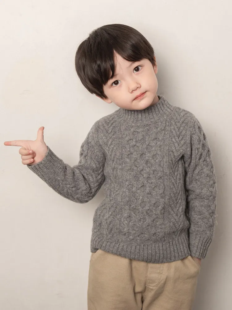 Boys Girls Knit Top Kids Spring Autumn Stylish Knit Outerwear Little Older Kids