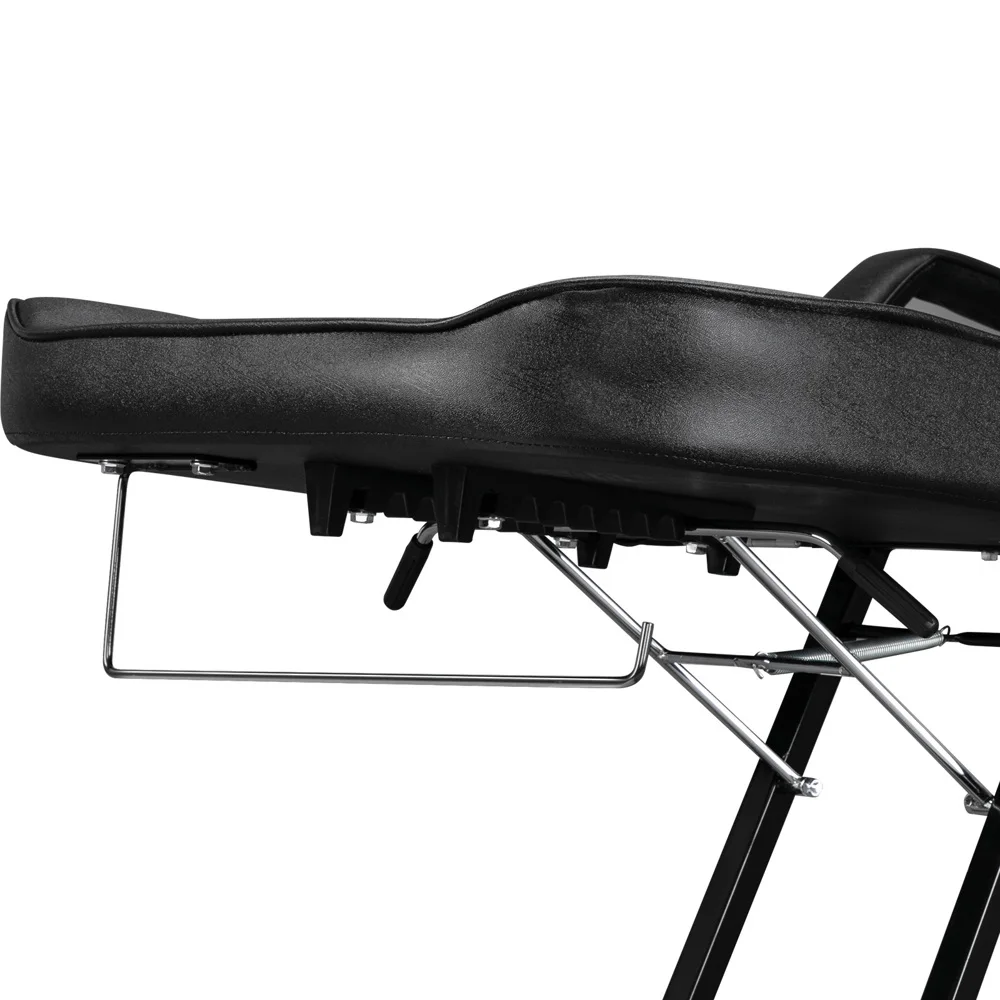 Lit de salon de beauté avec tabouret, noir, 015A