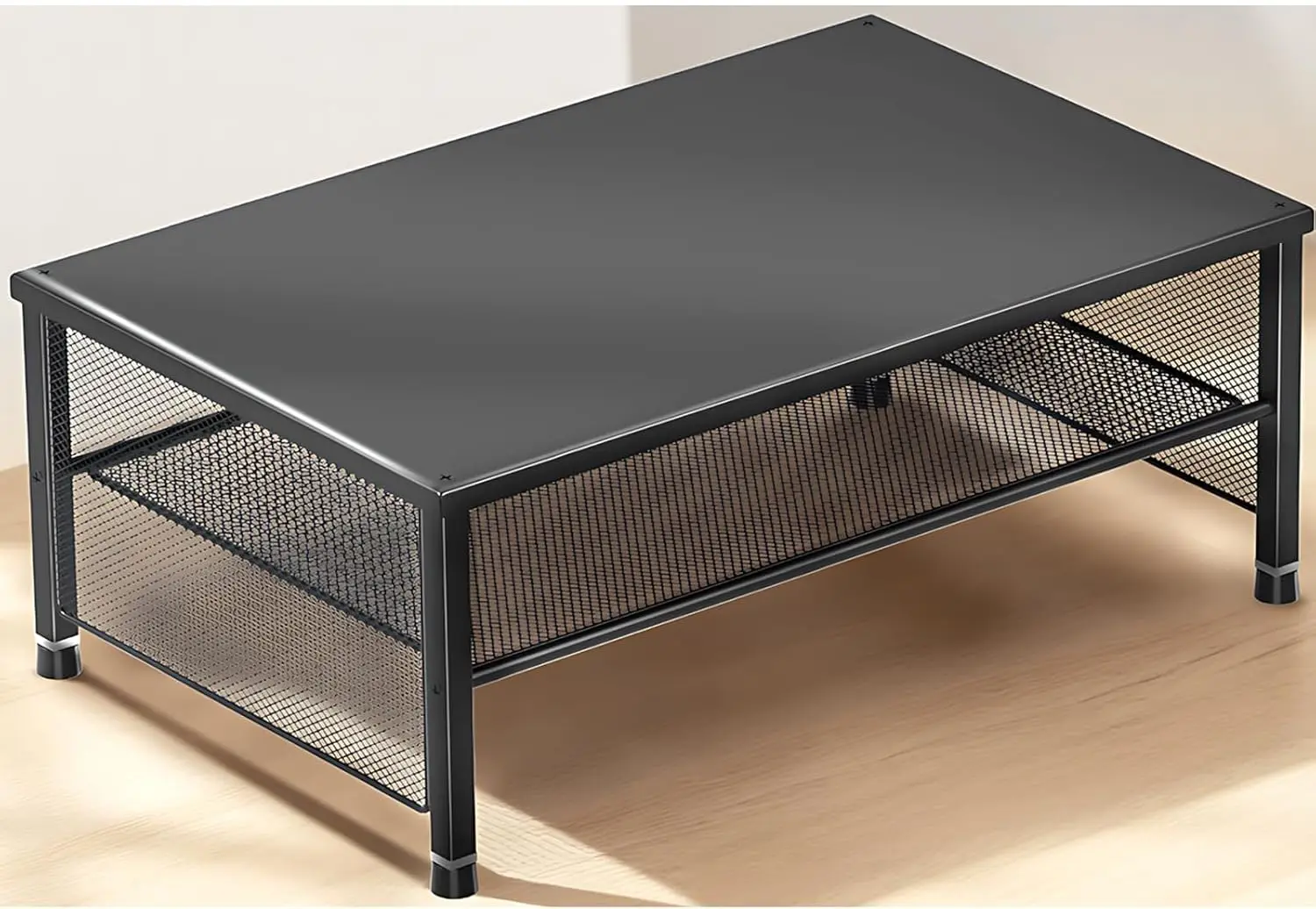 

2-Tier Computer Monitor Stand Riser, Desk Organizer for Monitor, Printer & Laptop, Workspace Organizer with Storage Shelf for