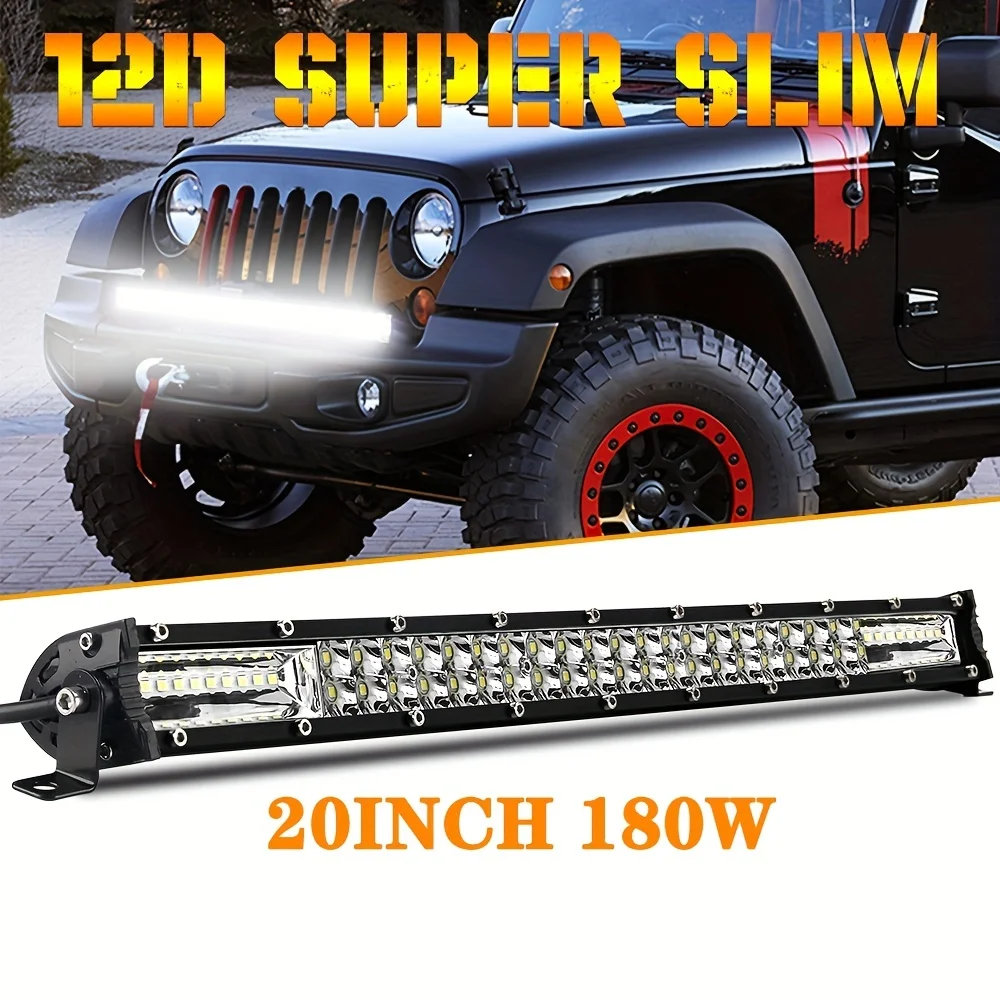 

Super Slim 12D 50.8 Cm LED Bar Spot Flood Beam LED Light Bar For Tractor Boat Off-road 4WD 4x4 Trucks SUV ATV 12V 24V Led Work L