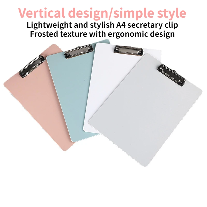 

A4 Board Clip Note Clipboard Memo Pads Basic Color Loose-leaf Notebook Printed Simple Note Pad Clip School Office Supplies