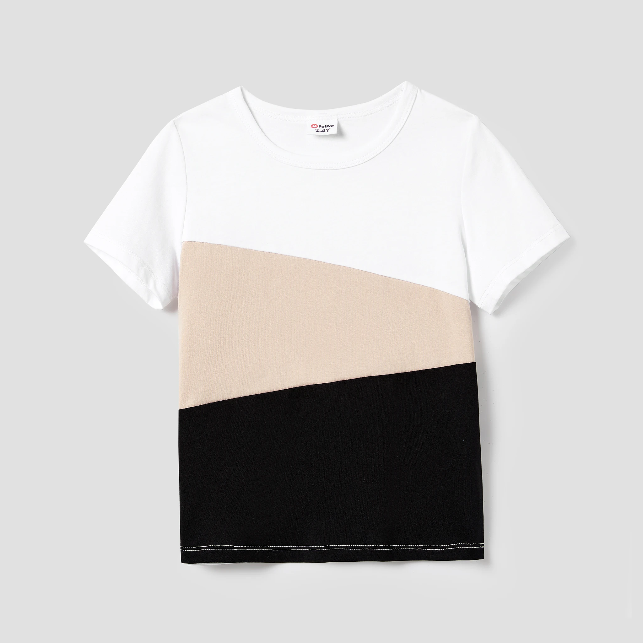 تي شيرت PatPat Family Matching Cross Colorblock Boy وقمصان رجالية