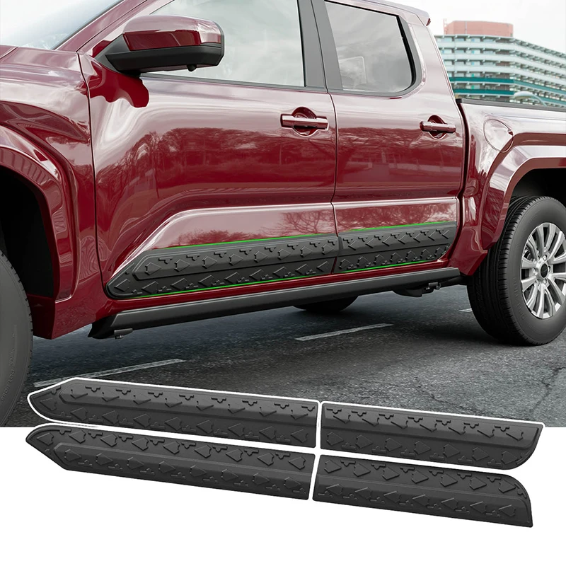 

Накладка на дверную молдинг, защита рокерной панели для Toyota Tacoma 2024 2025, молдинг на боковую панель, 4 двери, черный, автоаксессуары