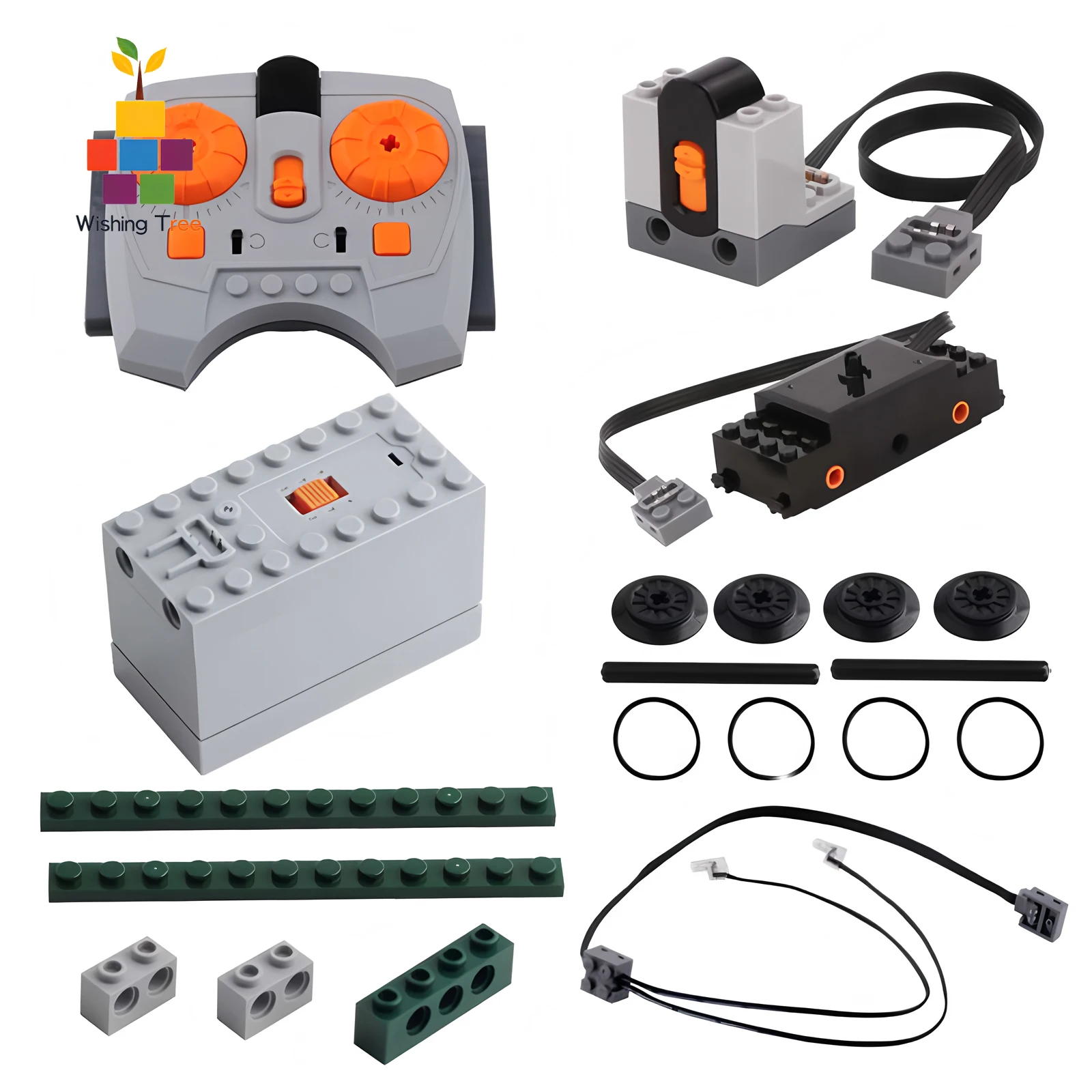 MOC Technology PF Blocks Infrared Receiver with Speed Controller & Train Motor Set Compatible with  88002 92906