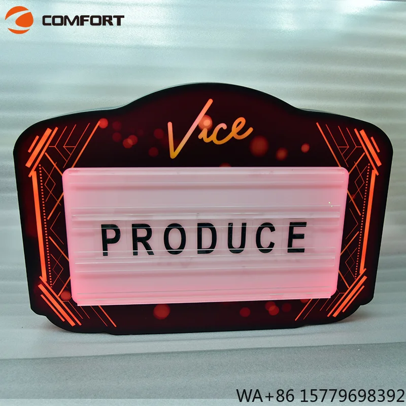 Bar Nightclub Acrylic Garment Presenter Service Sign Glorifier Happy Birthday Letter LED Scrolling Message Display Board