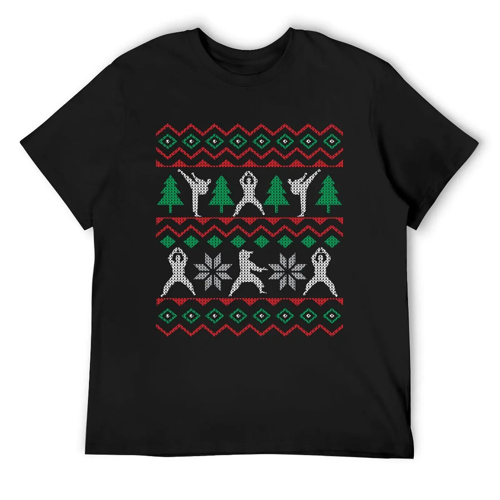 

Ugly Christmas Karate Sweater T-Shirt Short sleeve tee heavyweights baggy shirts mens champion t shirts