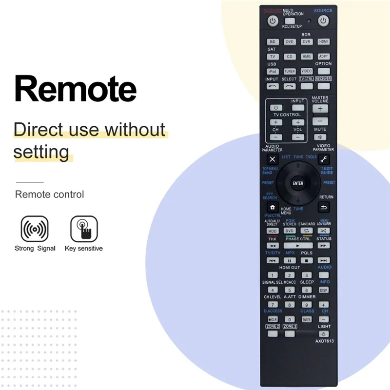 B04C-Replace AXD7613 Remote Control For Pioneer SC-LX75 VSX-LX55 SC-09TX AXD7612 AXD7616 AV Receiver