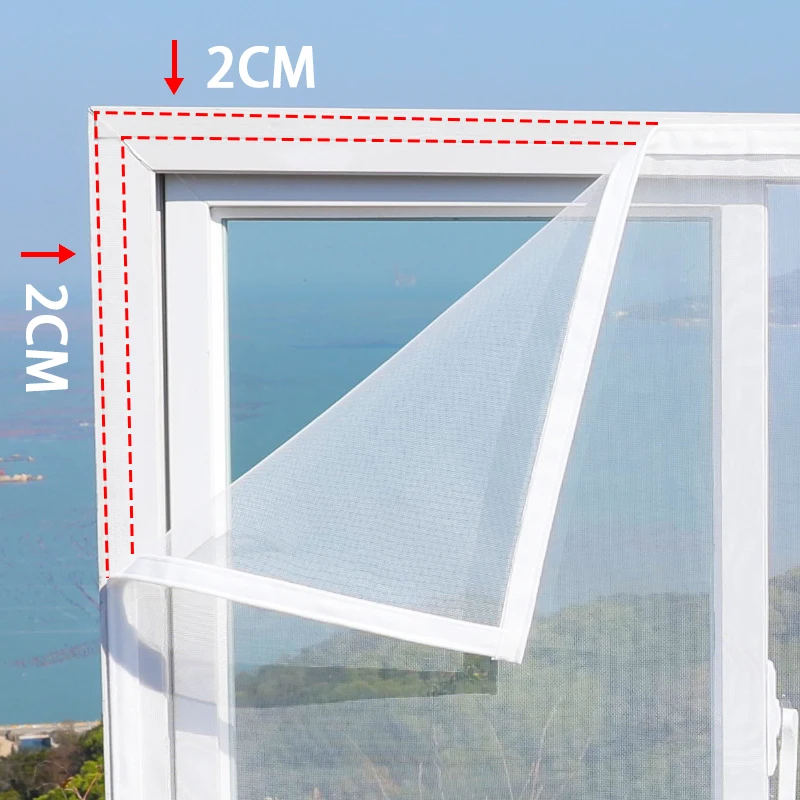 【Protection invisible et améliorée】 Moustiquaires pour fenêtres et portes – Fixation auto-agrippante sans perçage, plusieurs tailles
