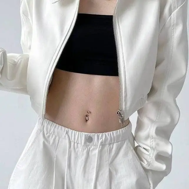 Y2k Black New PU Leather Jacket Cropped Jacket Long-sleeved Top Motorcycle Jackets Design Loose Streetwear Coat Trendy Vintage