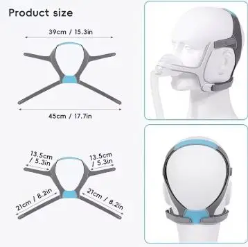 Original AirFit F20 Vollgesichts-CPAP-Maske in S, M, L Größe, Silikon-Nasen-Oral-Atemmaske gegen Schnarchen und Schlafapnoe – Detail 5