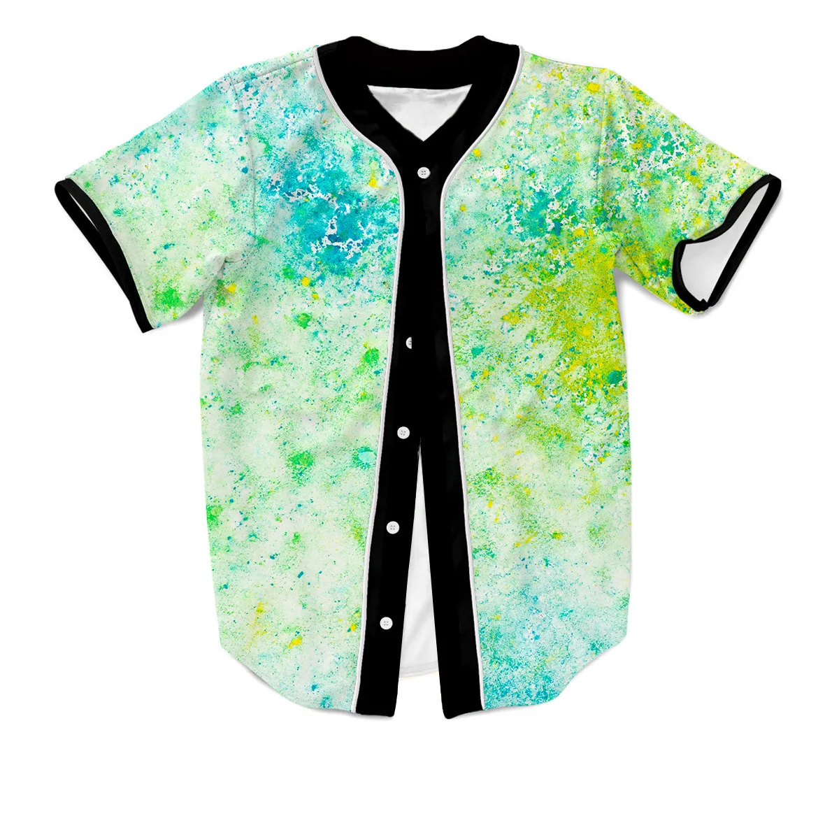 Manga curta contrastante impressão Baseball Shirt, High End Moda Temperamento Color Series, MB27