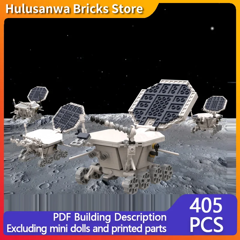 

Space Lunokhod Vehicles Model MOC Building Bricks War Equipment Modular Technology Gifts Holiday Assemble Children Toys Suit