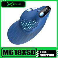Delux M618XSD Wireless Mouse OLED Screen Three Mode 1000mAh Seeker Ergonomic Office Mouse Removable Back Cover Mouse Rgb Pc Gift