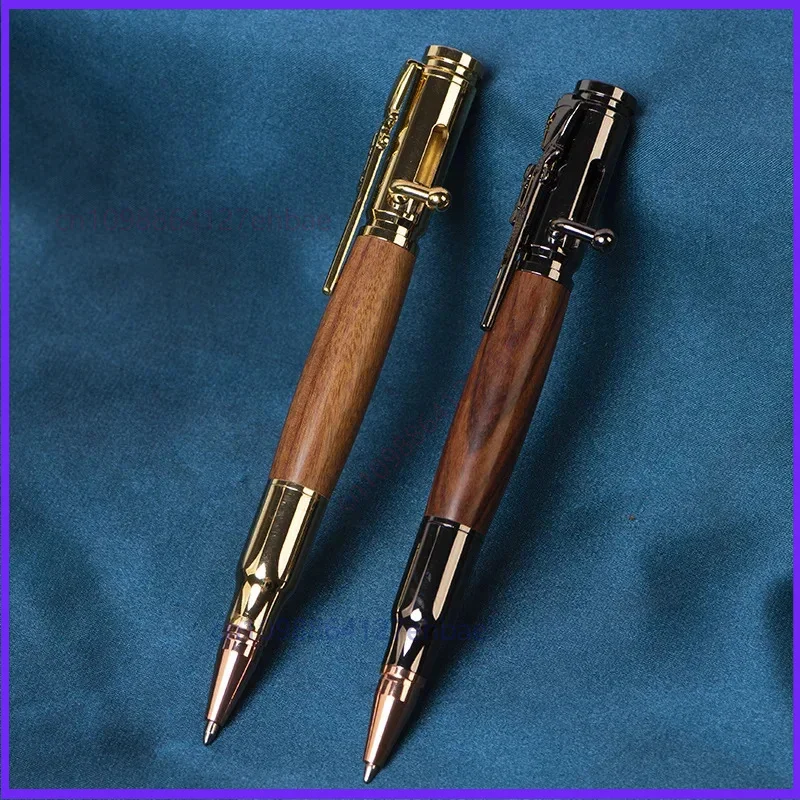 stylo-a-bille-creatif-en-bois-massif-et-metal-recharge-g2-05mm-stylo-signature-papeterie-pour-hommes-stylo-cadeau-stylo-pour-fan-de-l'armee