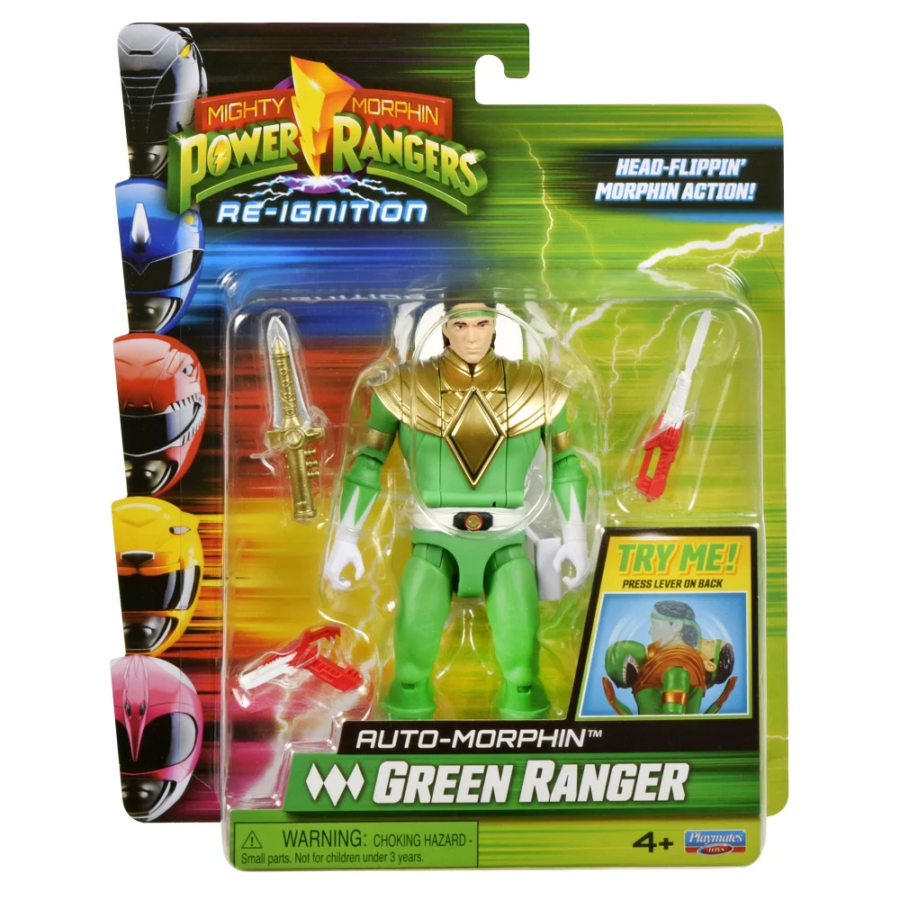 

Mighty Morphin Power Rangers: Re-Ignition - Auto-Morphin 5.8 inches Green Ranger Action Figure Collectibles Playmates Toys Model