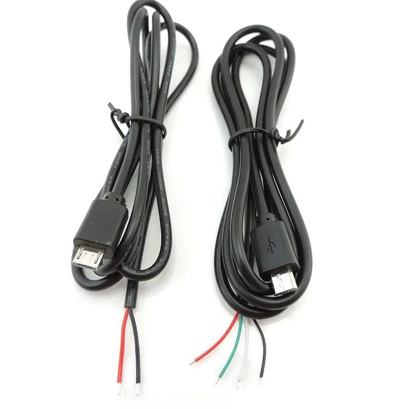 1m Micro USB 2.0 A Female Jack Android Interface 4 Pin 2 Pin Male Female Power Data Charge Cable Cord Connector W28