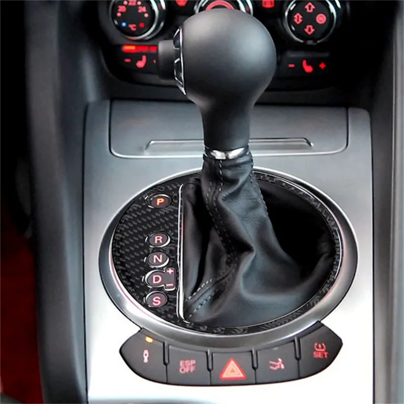 

Car Gear Shift Panel Decor Frame Cover Trim Carbon Fiber Stickers For Audi TT 2008-2014 Styling Accessories