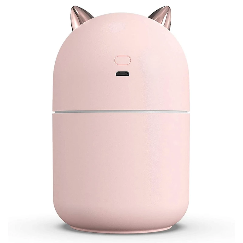 مرطب ضباب بارد للمنزل ، ضوء ليلي لطيف للقطط ، هواء نقي أساسي لغرفة الطفل ، تنظيف سهل ، تشغيل هادئ