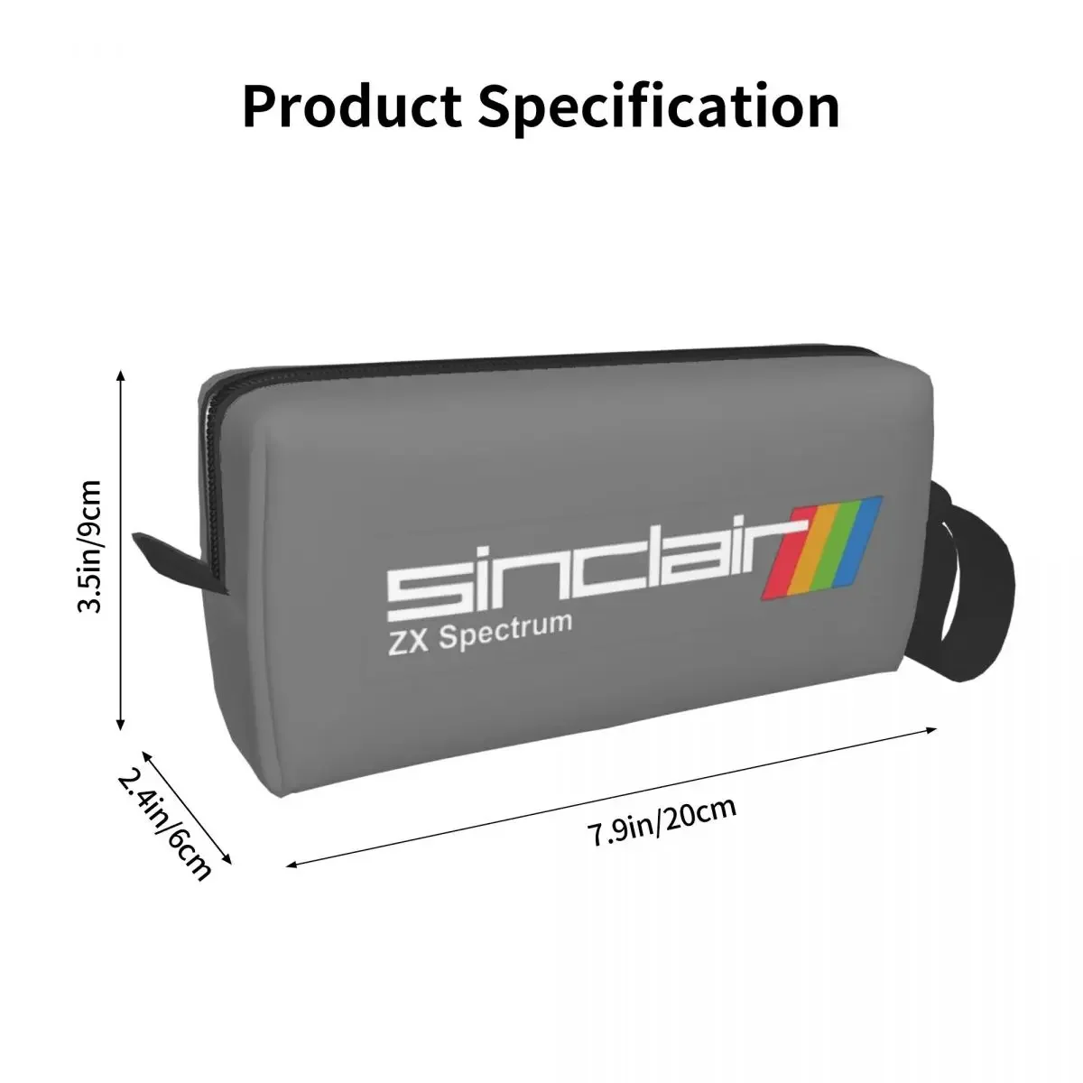 ZX Spectrum Makeup Bag Cosmetic Organizer Storage Dopp Kit Toiletry Cosmetic Bag for Women Beauty Travel Pencil Case