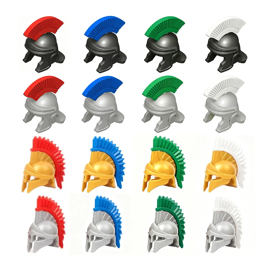 Casque de soldat médiéval MOC, casque de centurion romain, armure de chevalier, accessoires de jouets pour figurines de construction pour garçons